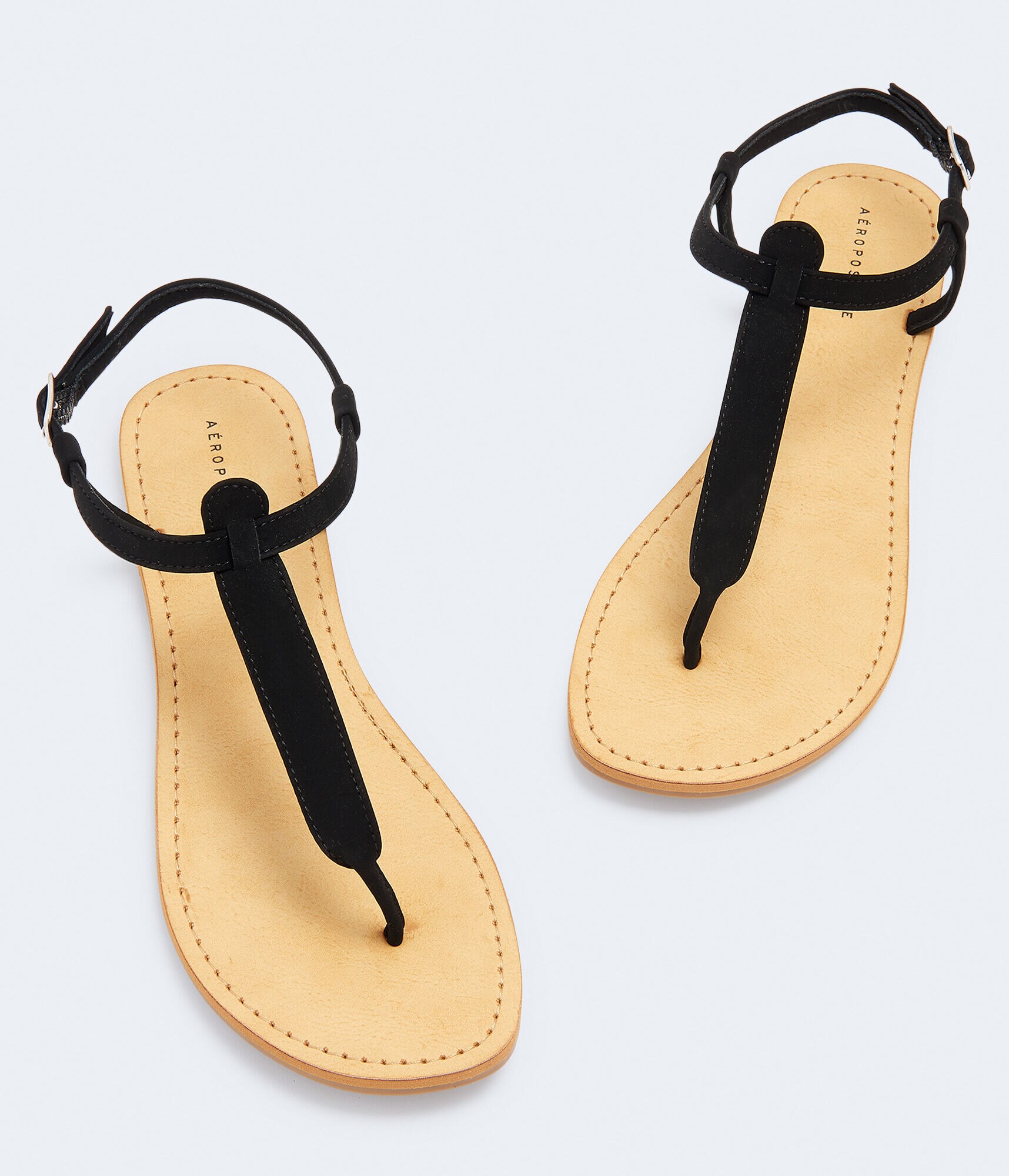 Faux Leather T-Strap Sandal***