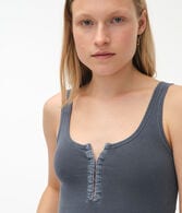 Seriously Soft Hook-And-Eye Cropped Scoop-Neck Tank