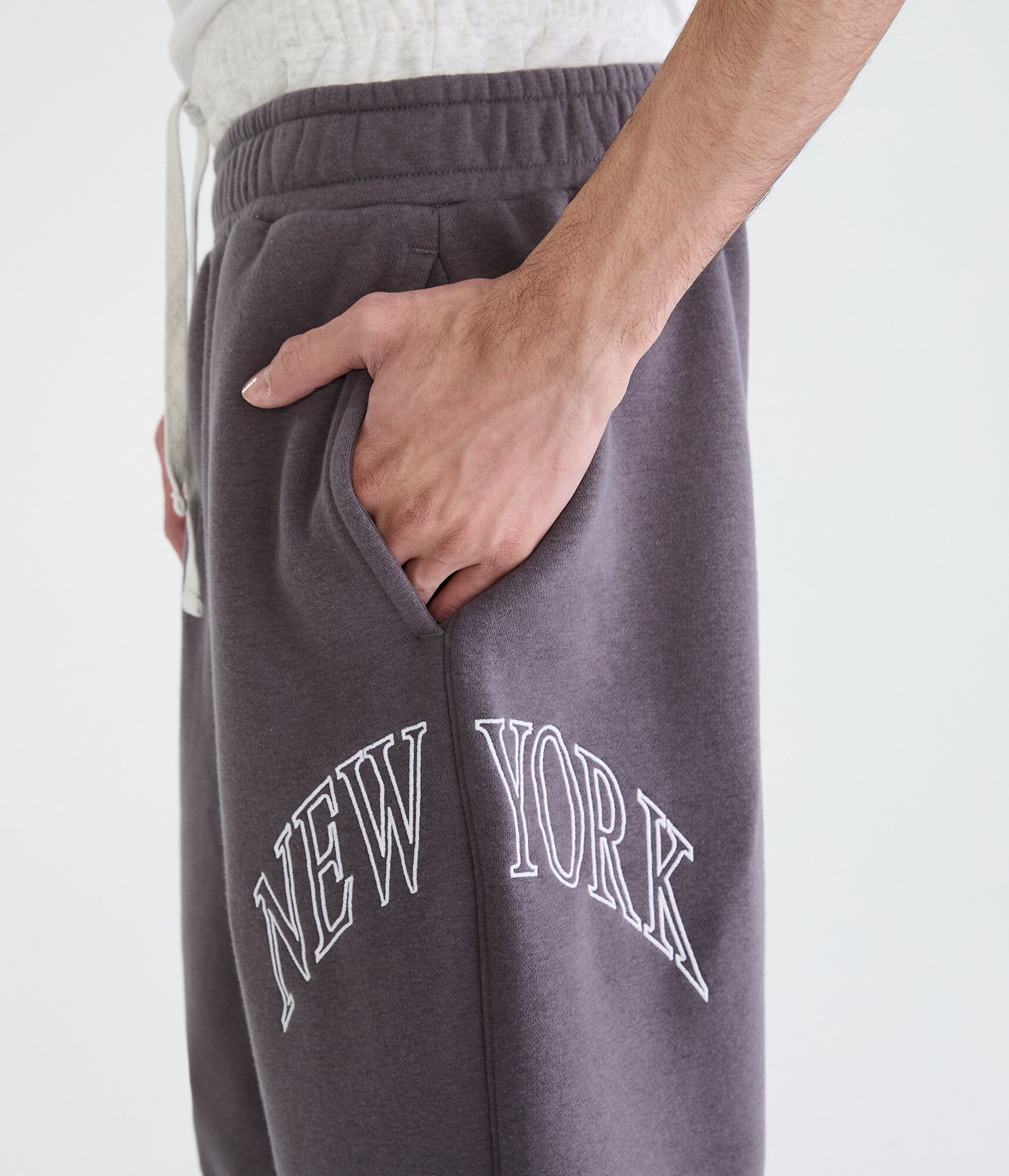 Cloud Soft New York Layered Waistband Baggy Sweatpants