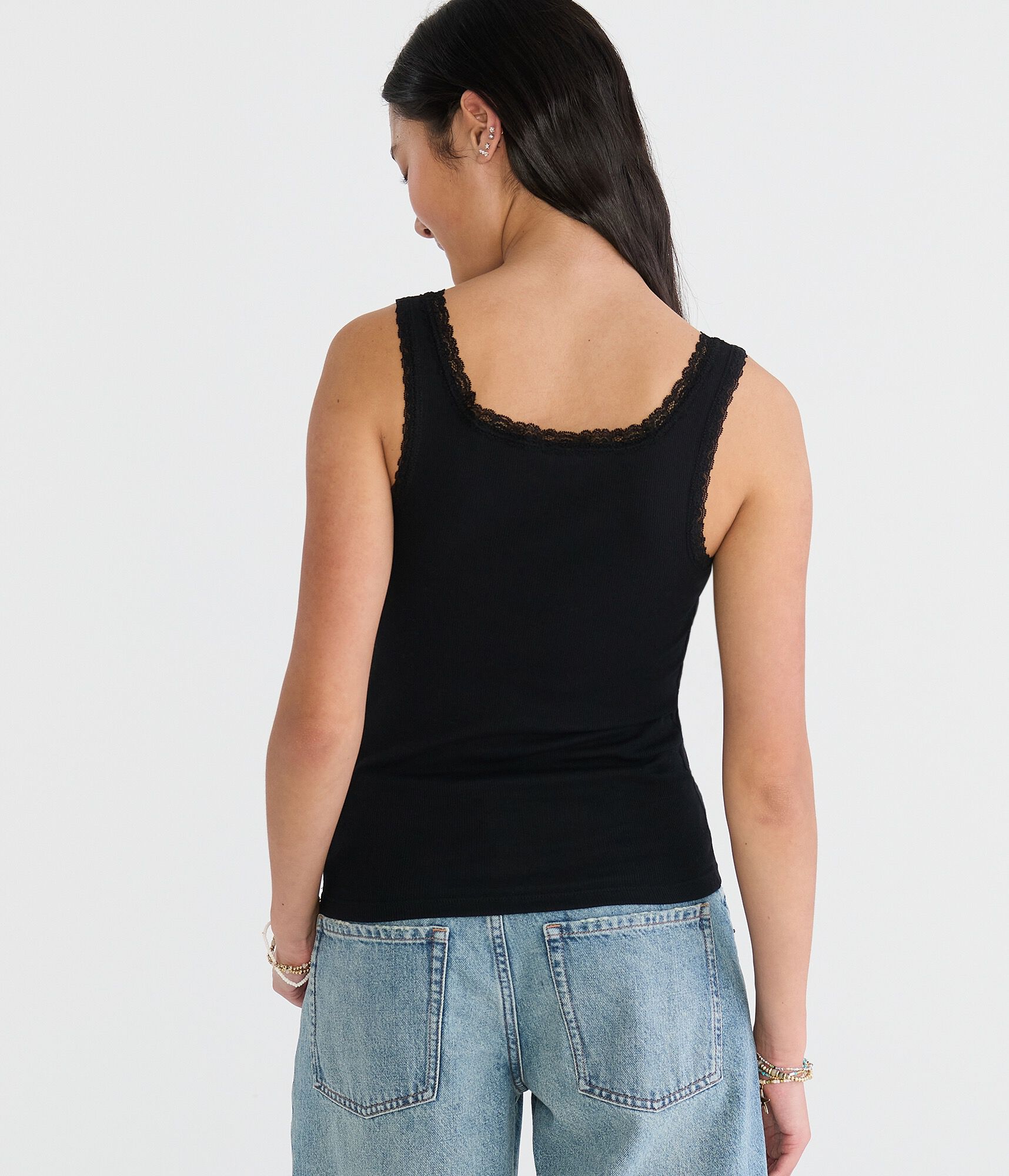 Seriously Soft Lace-Trim Henley Cami