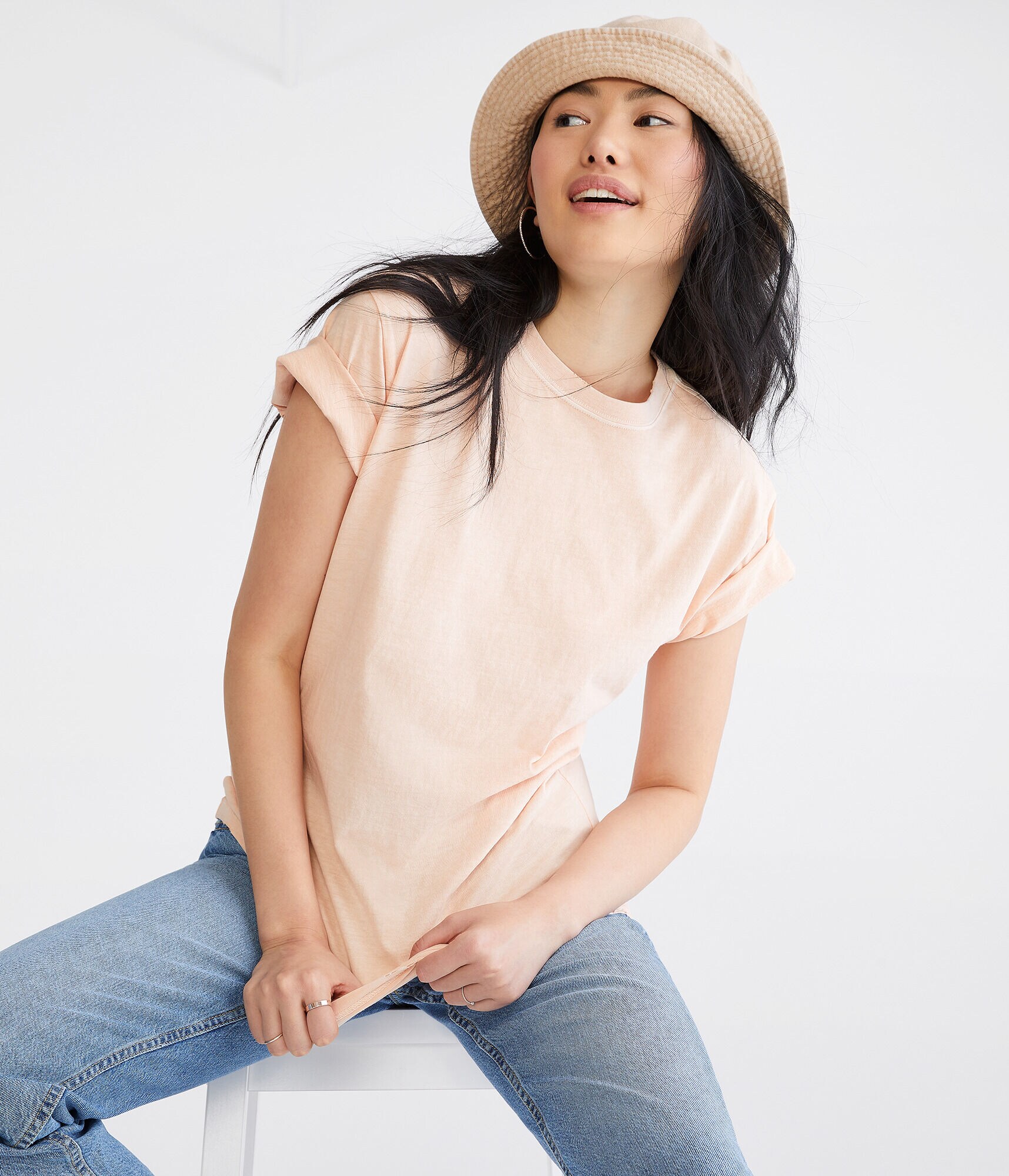 Washed Loose Fit Crew Tee