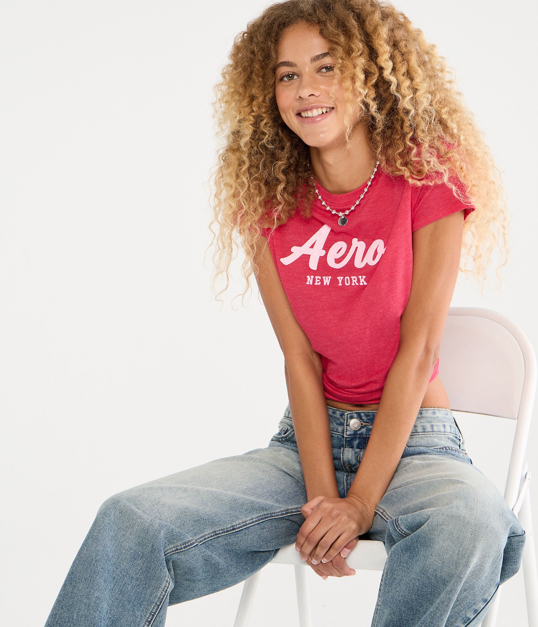 Aero Script Appliqu&eacute; Graphic Tee