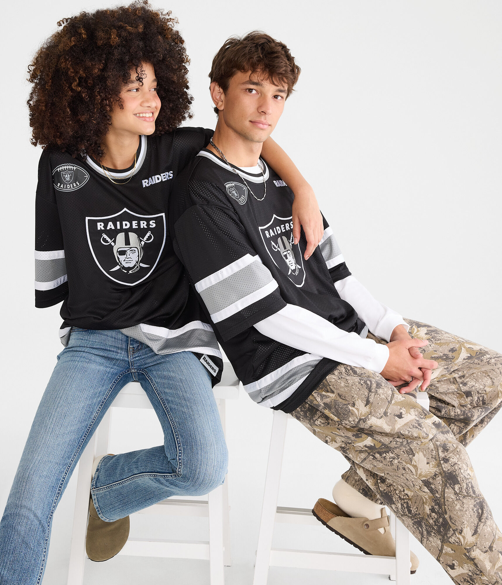 Las Vegas Raiders Football Mesh Top