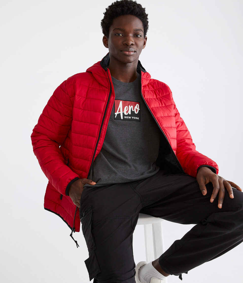 Aero New York Box Logo Appliqué Graphic Tee