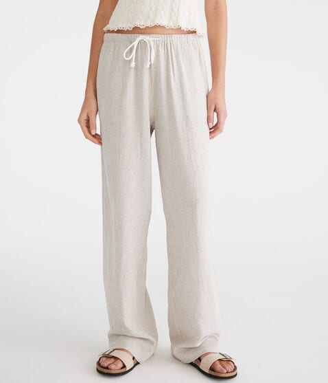 Striped Linen Drawstring Pants Striped Linen Drawstring Pants