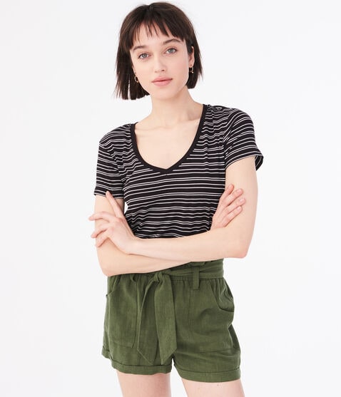 Seriously Soft Striped V-Neck Tee Seriously Soft Striped V-Neck Tee