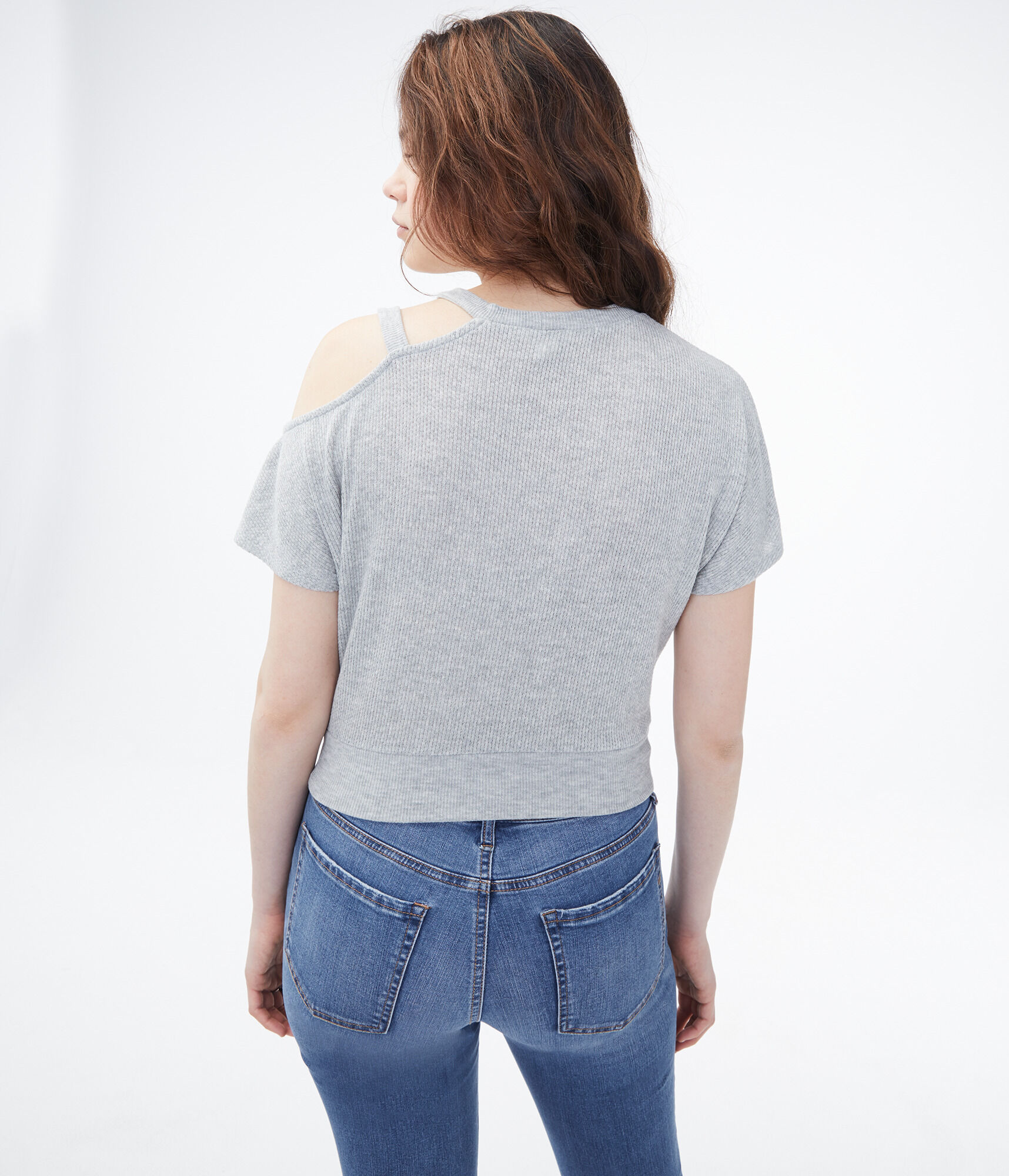 Strappy Cold-Shoulder Crop Top