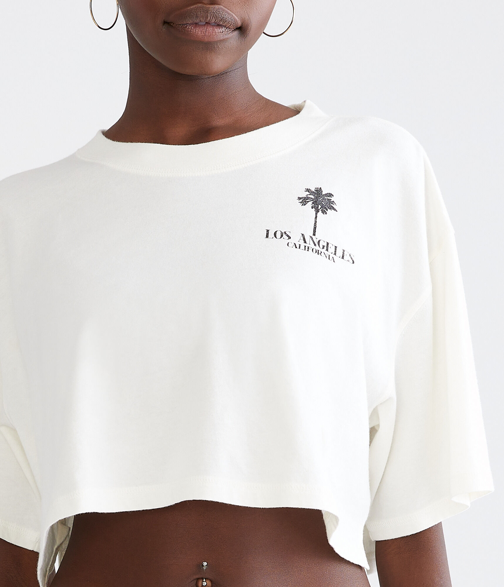 Los Angeles Cropped Boyfriend Graphic Tee