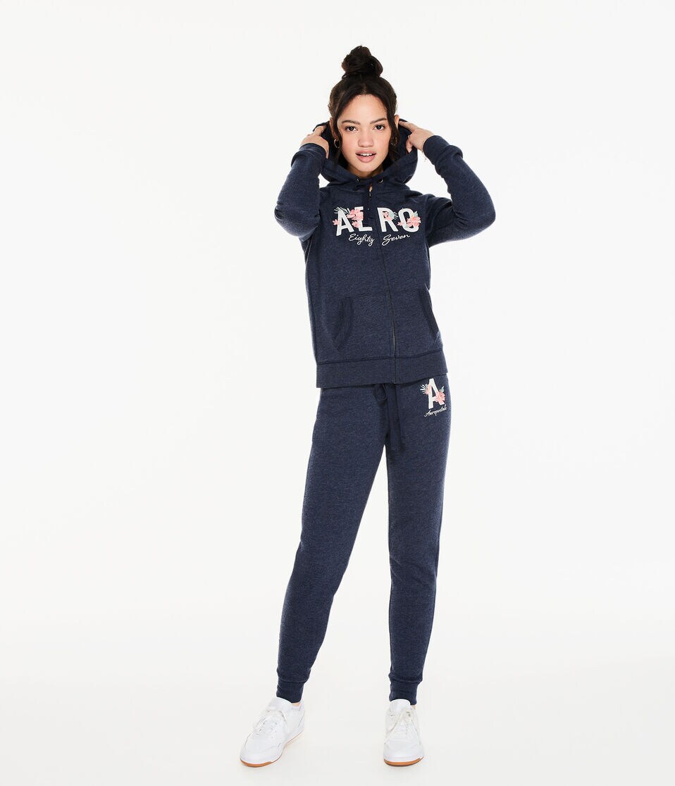 Aero Eighty-Seven Tropical Flower Full-Zip Hoodie