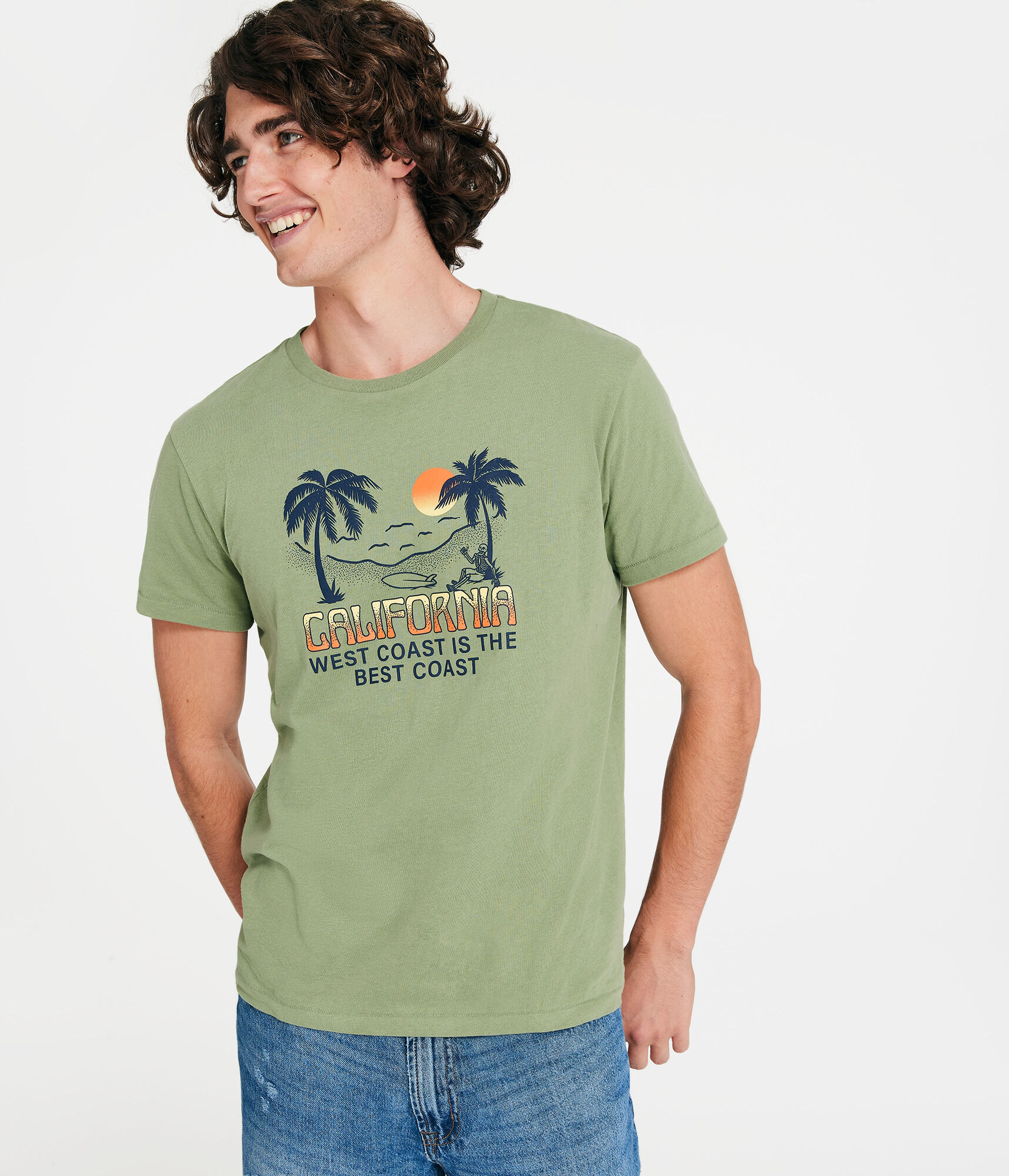 California Surf Sunset Graphic Tee