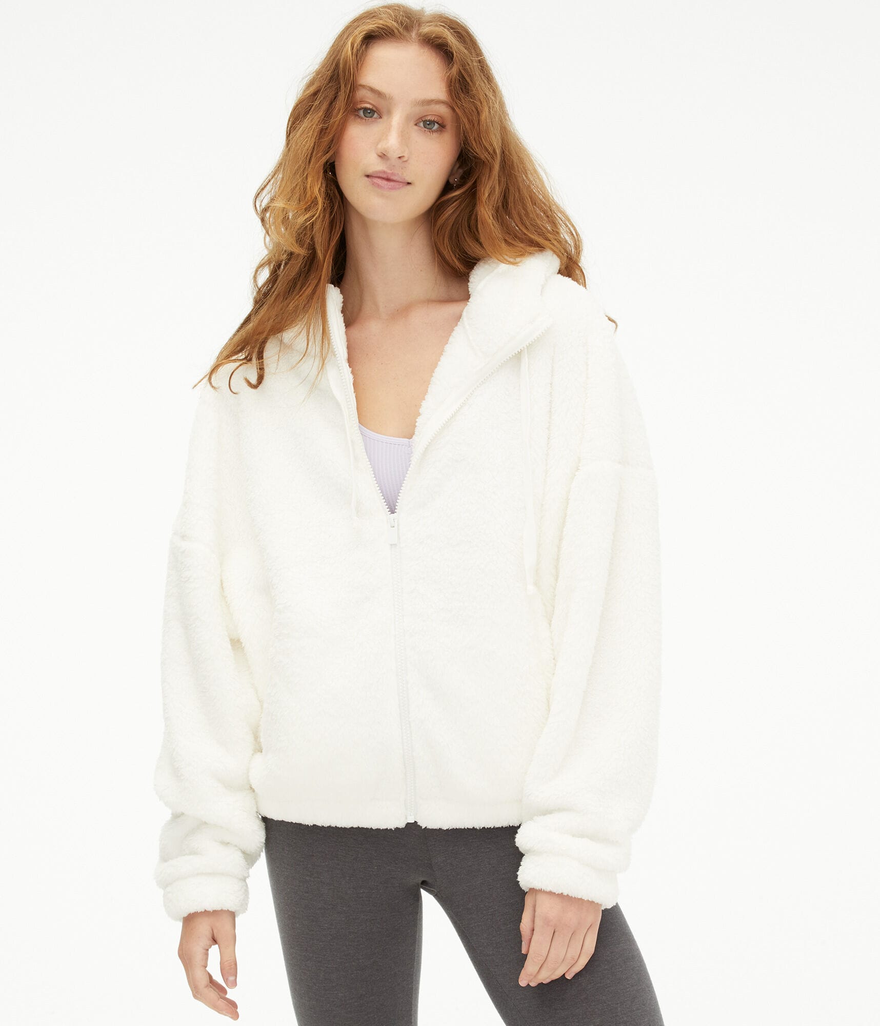 Sherpa fleece oversized hoodie Clearance