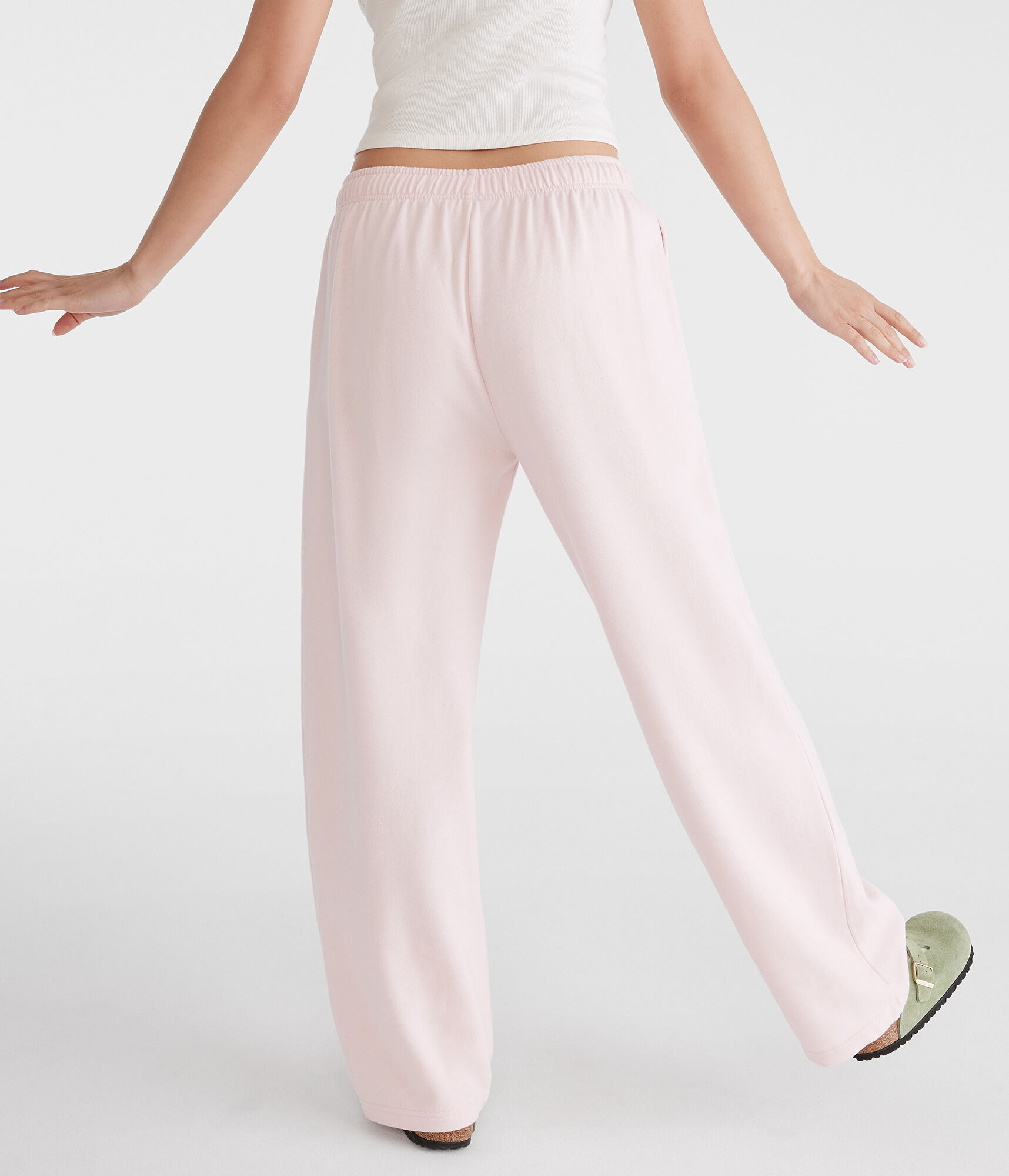 Mid-Rise Straight Leg Sweatpants