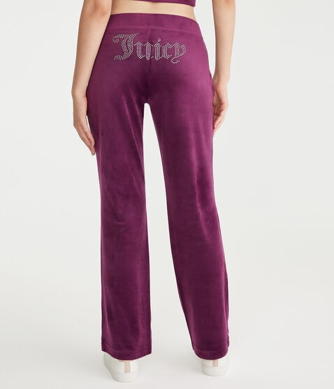 Juicy Couture Bling Velour Track Pants