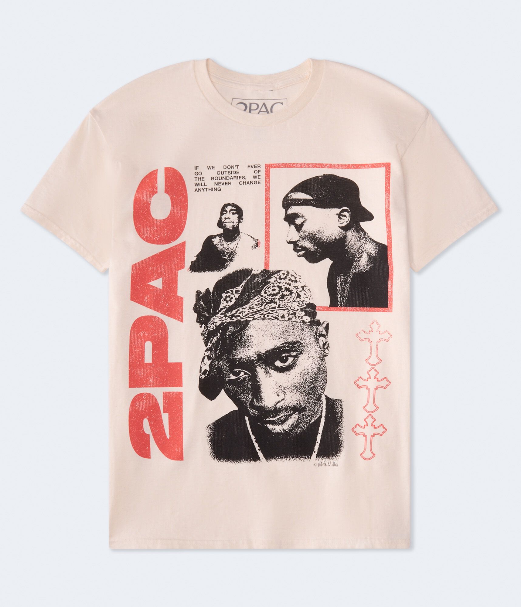Tupac Boundaries Relaxed Graphic Tee