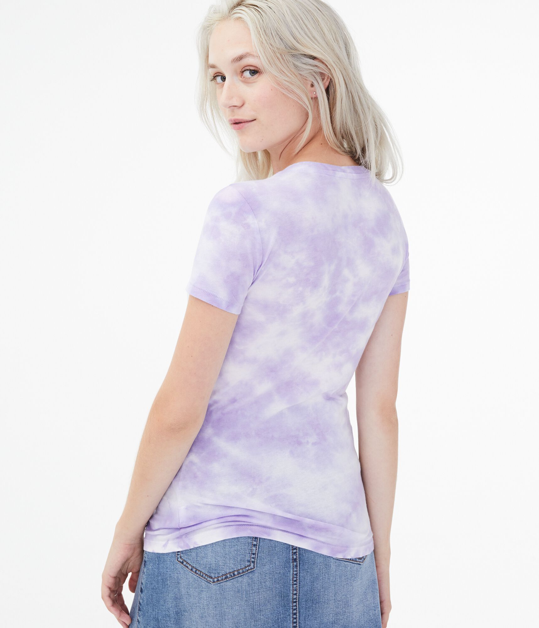 purple tie dye graphic tee