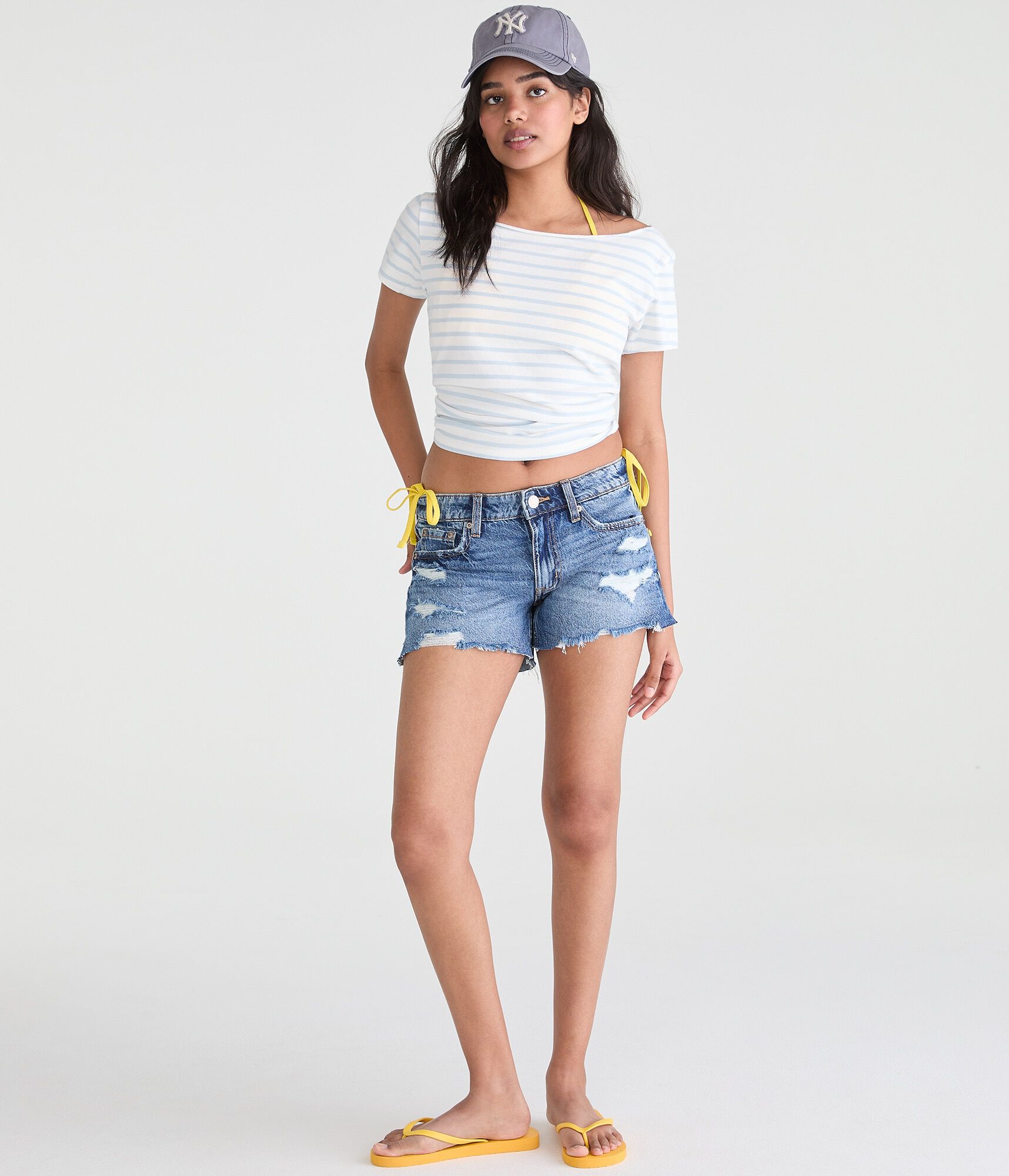 Seriously Soft Striped Off-The-Shoulder Vintage Fit Tee