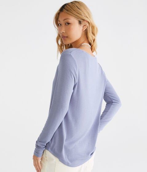 Long Sleeve Seriously Soft Ribbed V-Neck Tee