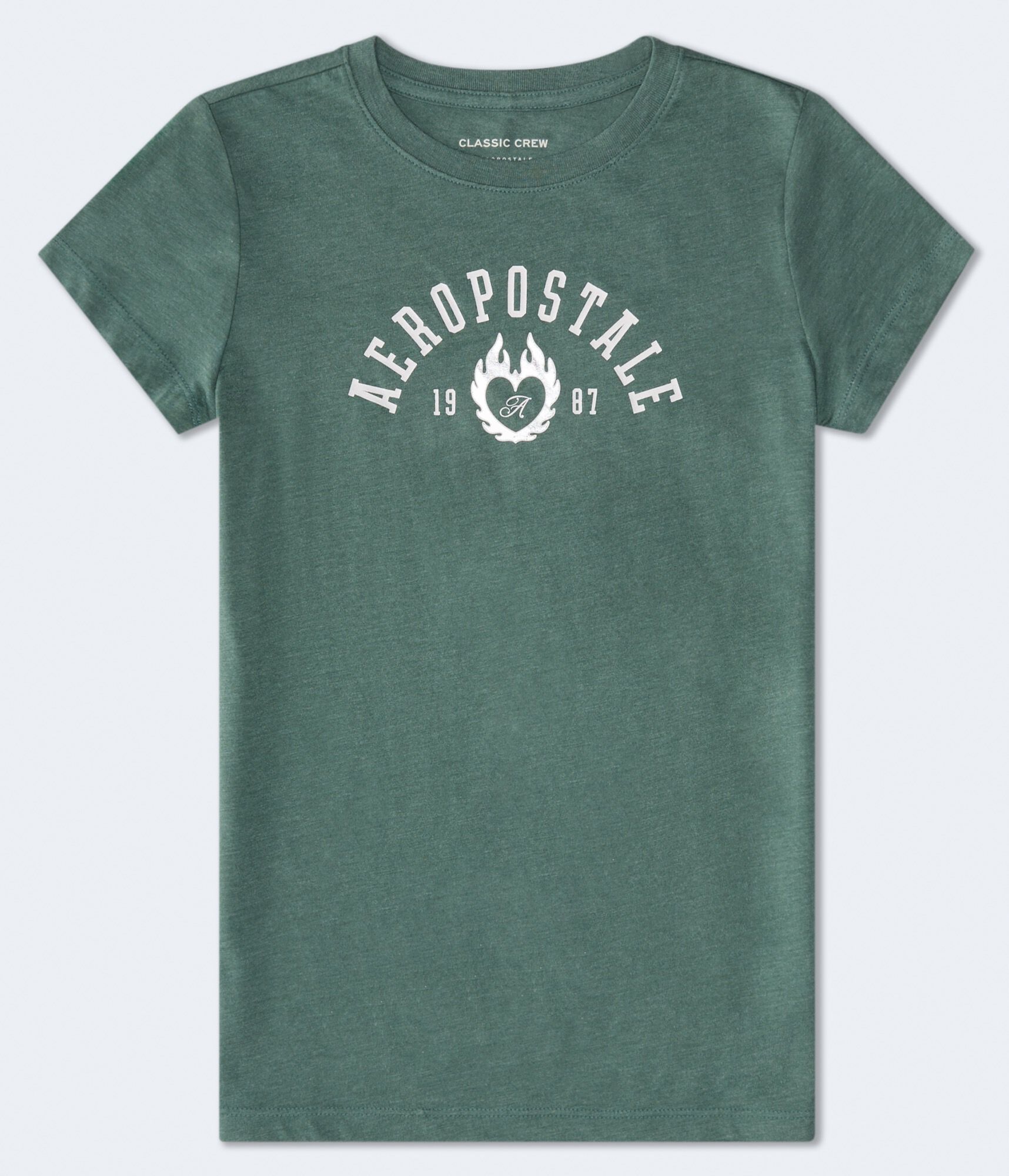 Aeropostale Heart Flame Foil Graphic Tee