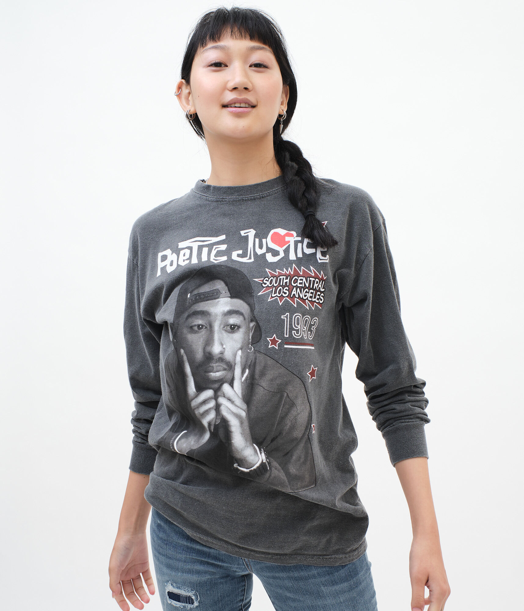 Long Sleeve Poetic Justice 1993 Boyfriend Graphic Tee