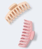 Matte Barrel Claw Hair Clip 2-Pack