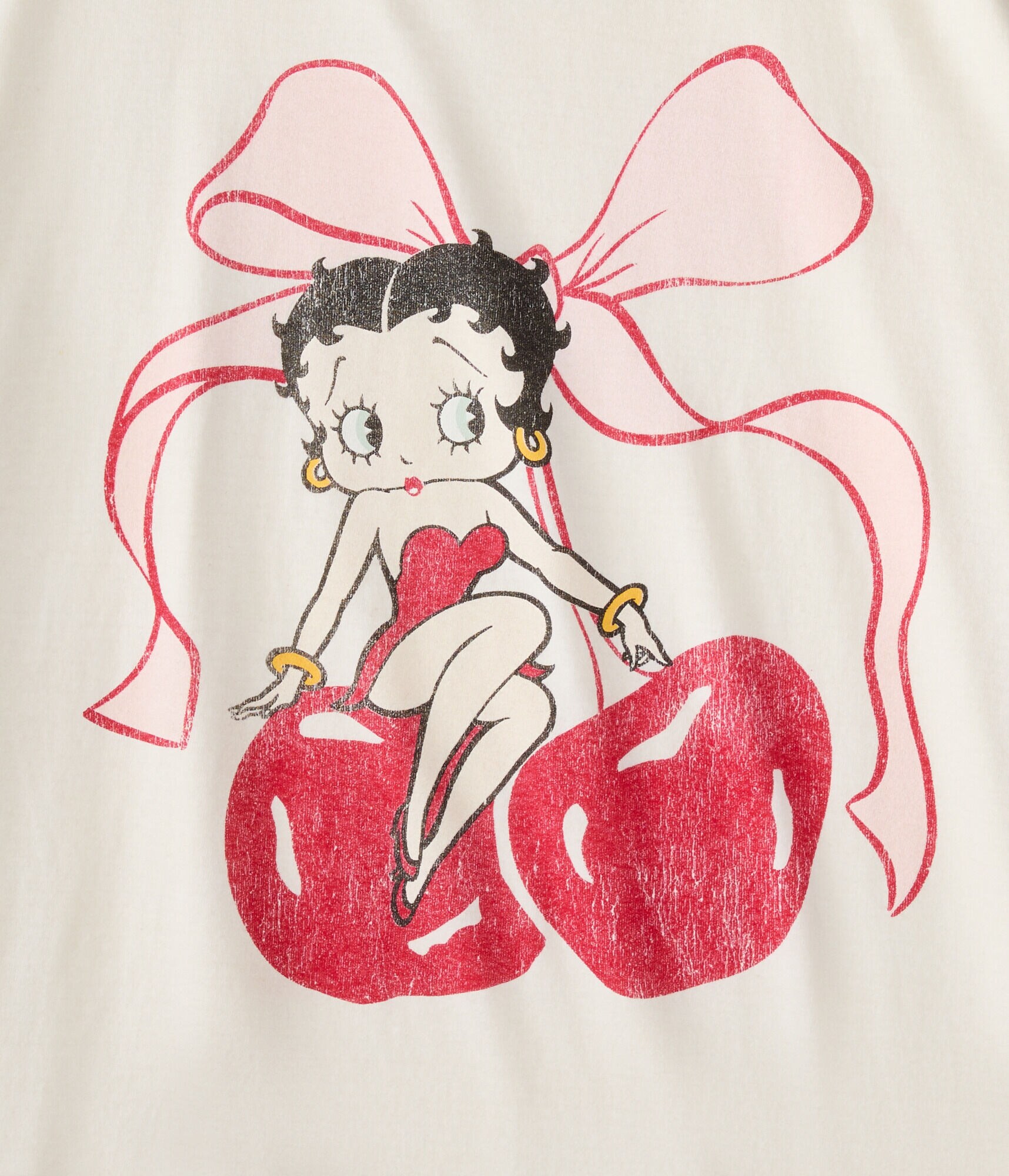 Betty Boop Cherries Oversized Graphic Tee