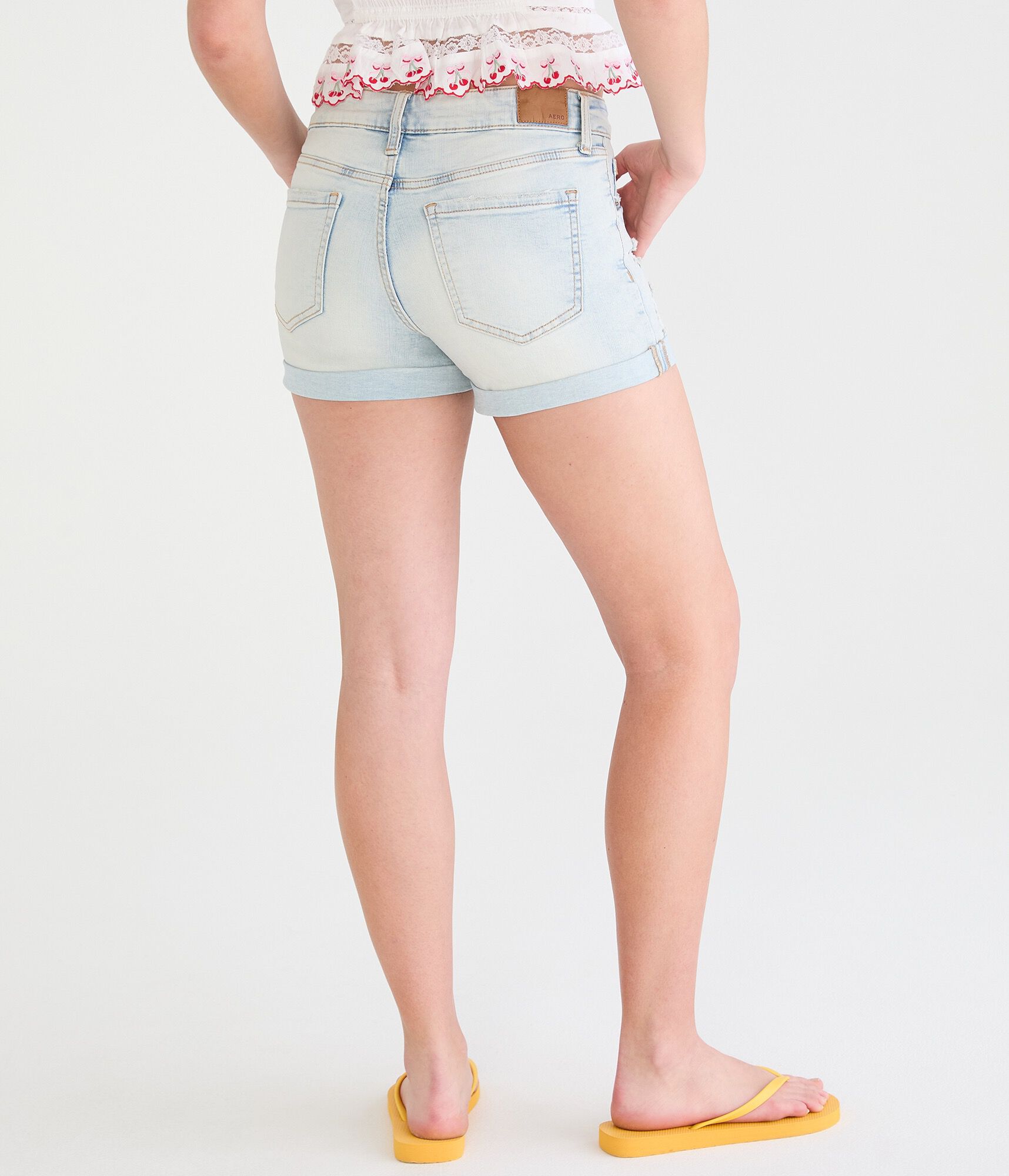 Premium Seriously Stretchy High-Waisted Denim Midi Shorts