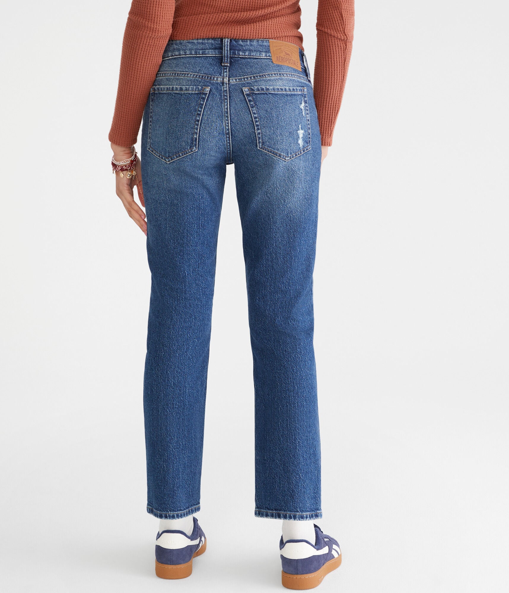 Mid-Rise Straight Ankle Jean