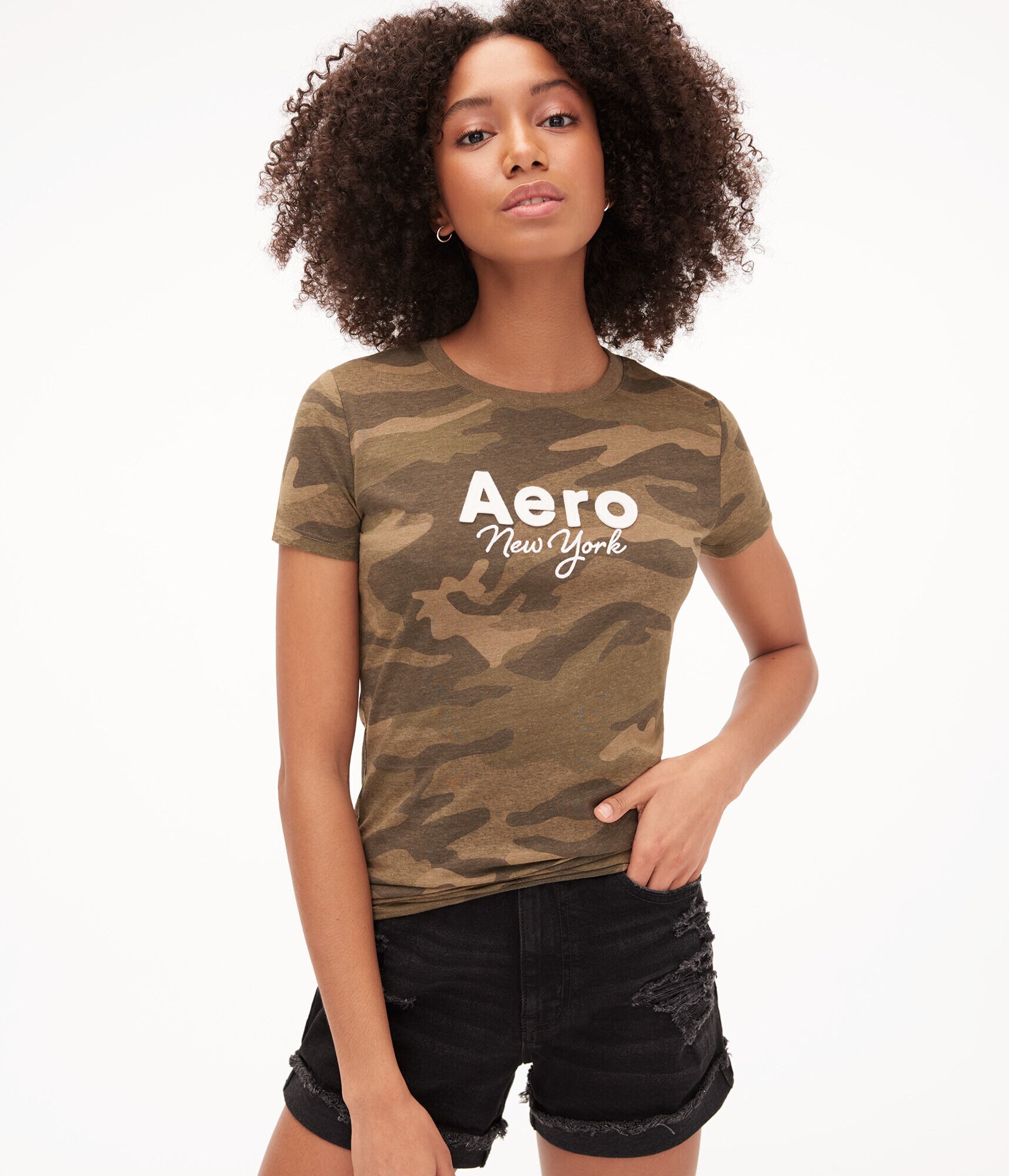 Camo Aero New York Appliqu&eacute; Graphic Tee