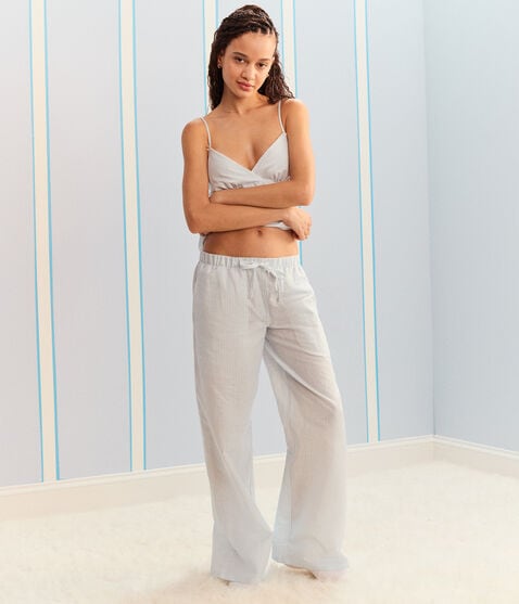 Demetra for Aero Striped Wide Leg Linen Pants Demetra for Aero Striped Wide Leg Linen Pants
