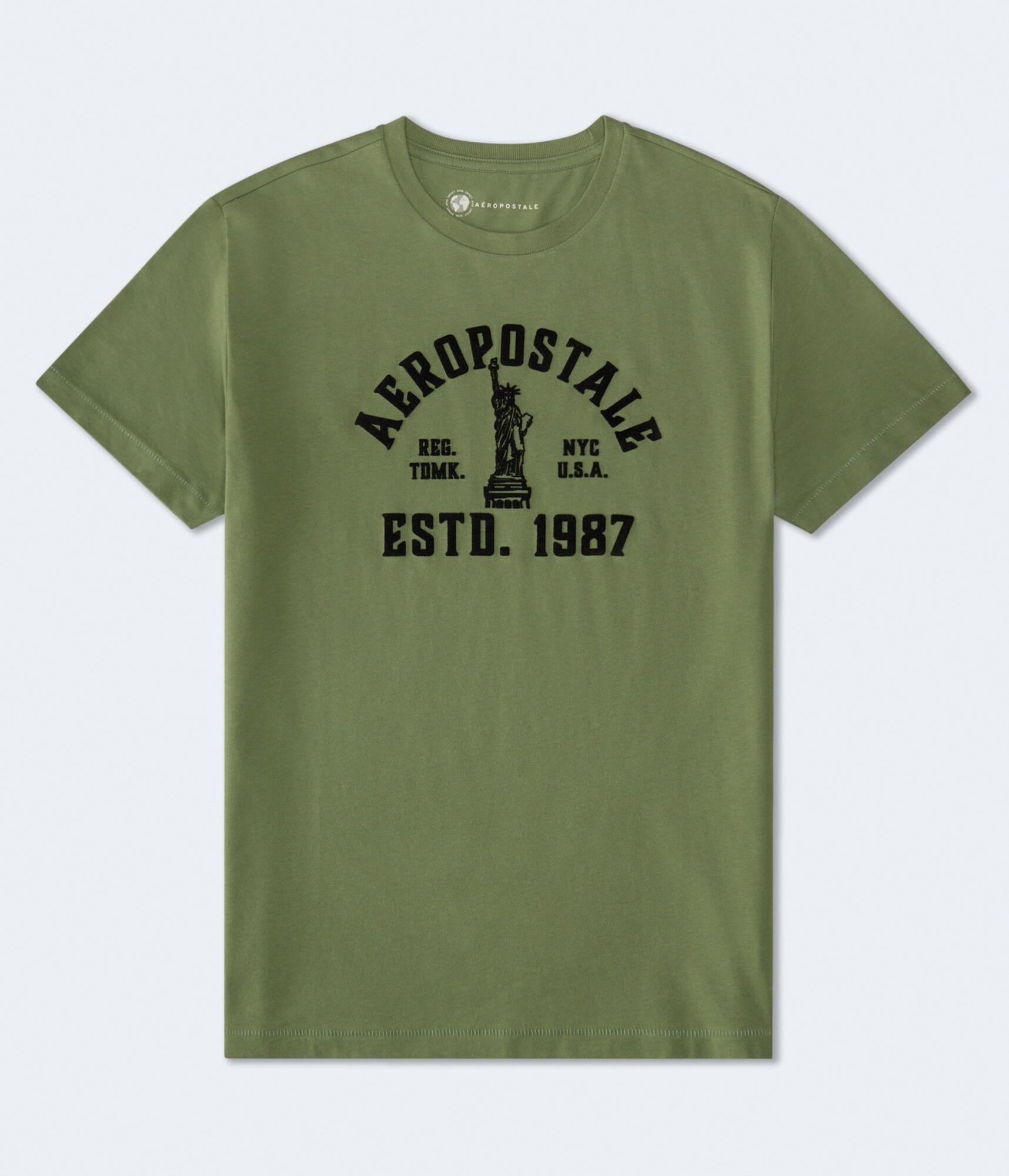 Aeropostale Liberty Flocked Graphic Tee