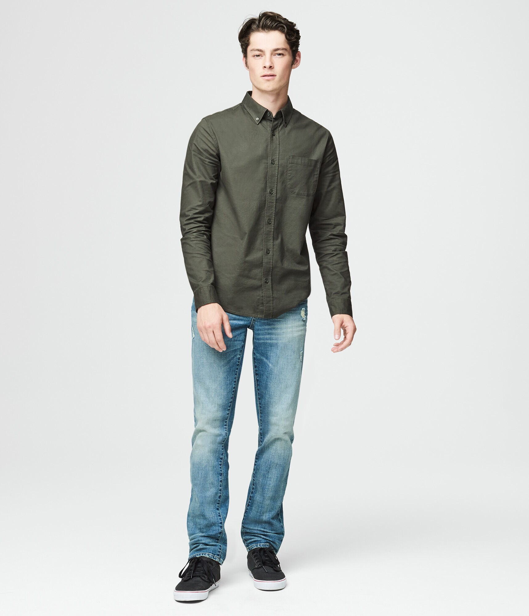 Prince &amp; Fox Solid Oxford Button Down