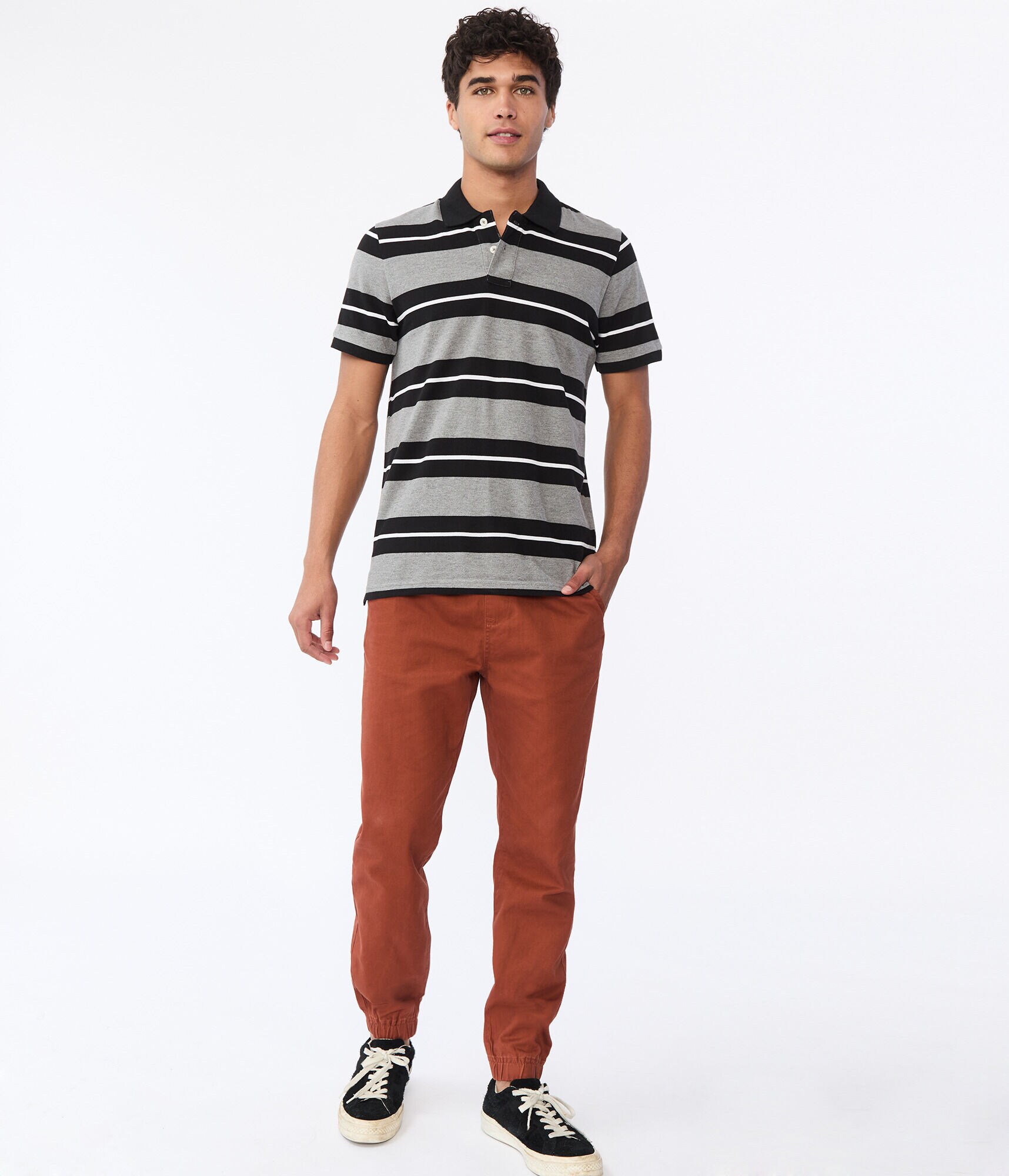 Thick Stripe Piqu&eacute; Polo