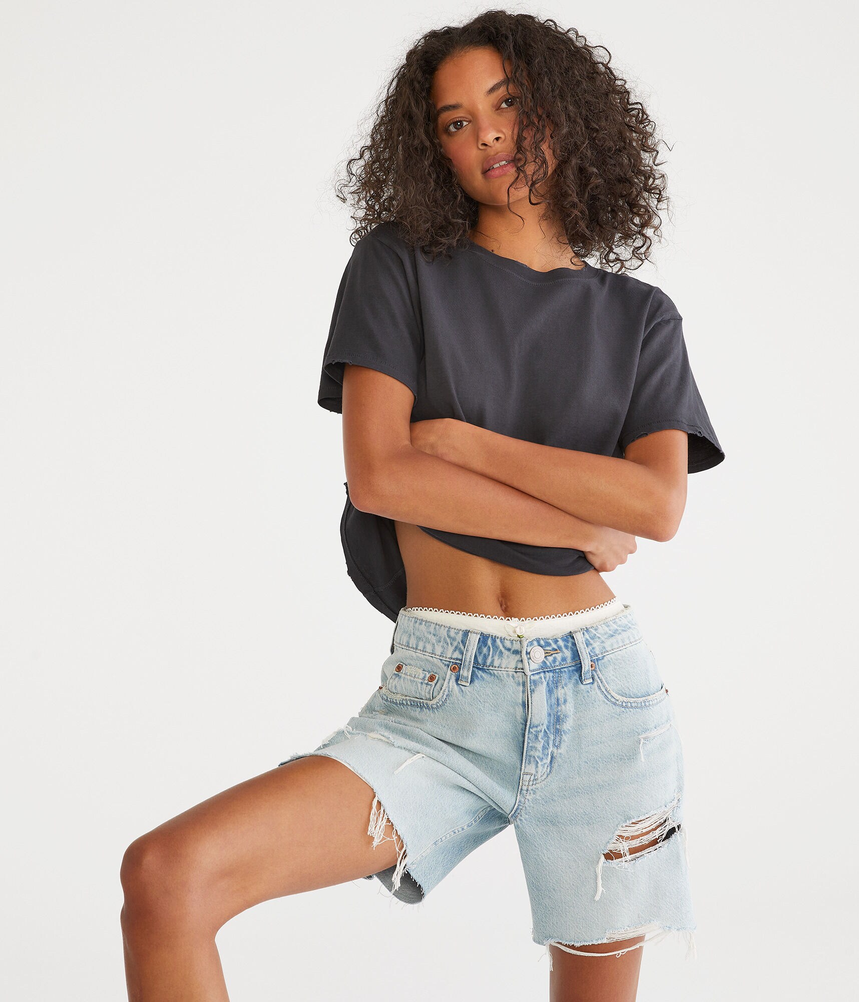 Washed Loose Fit Crew Tee