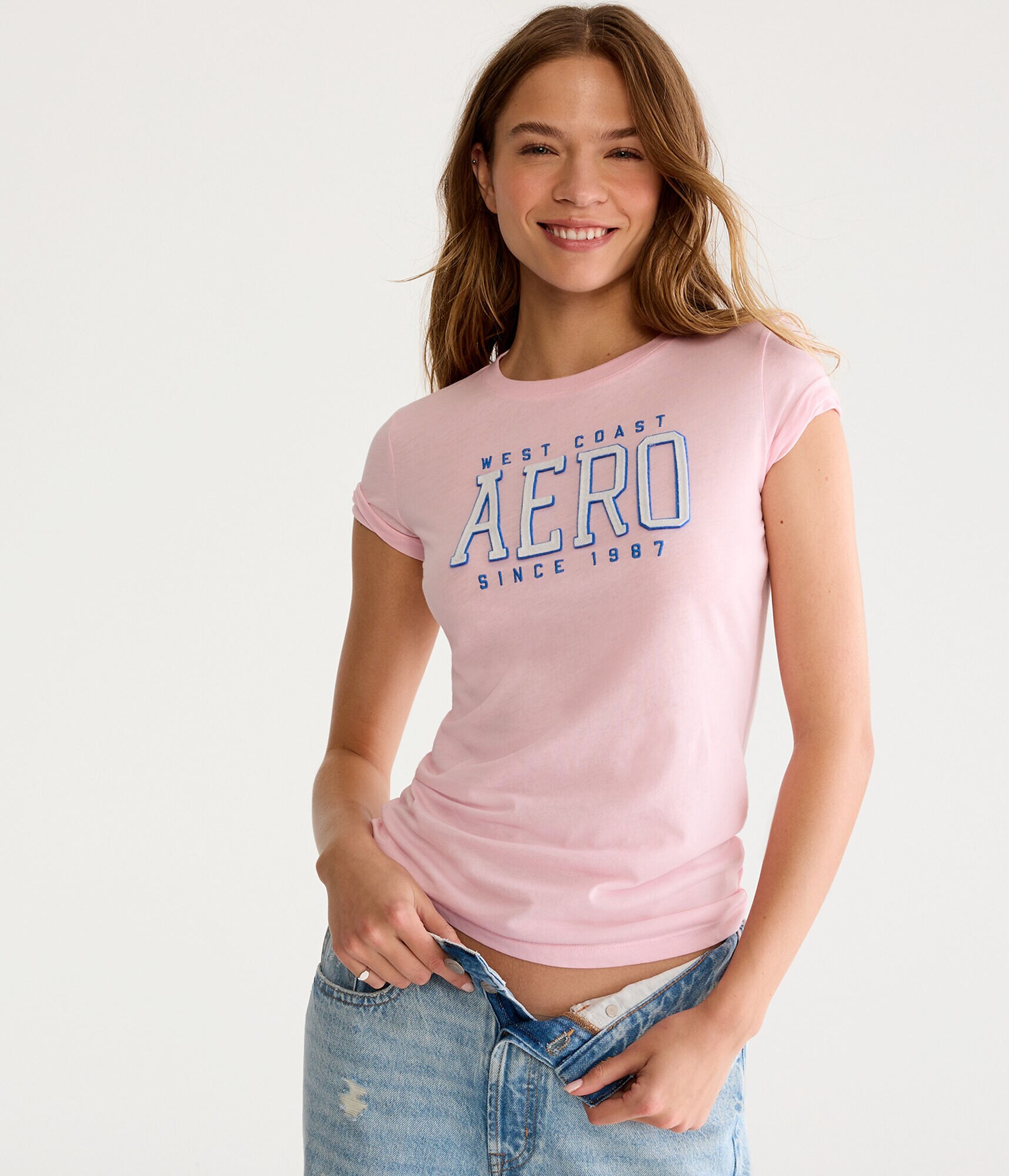 Aero West Coast Appliqu&eacute; Graphic Tee