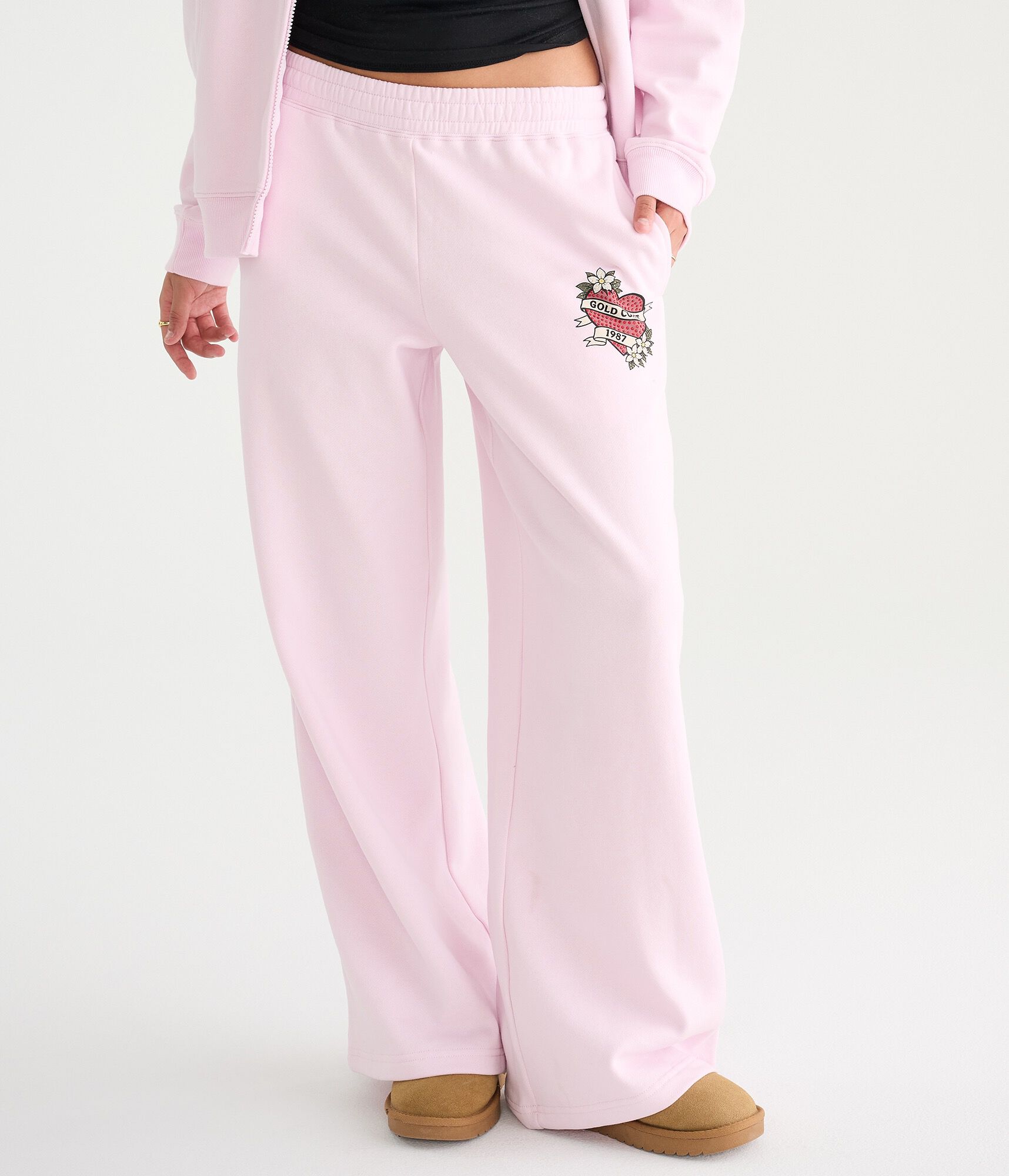 D&eacute;j&agrave; For Aero Gold Coast 1987 Mid-Rise Wide Leg Sweatpants