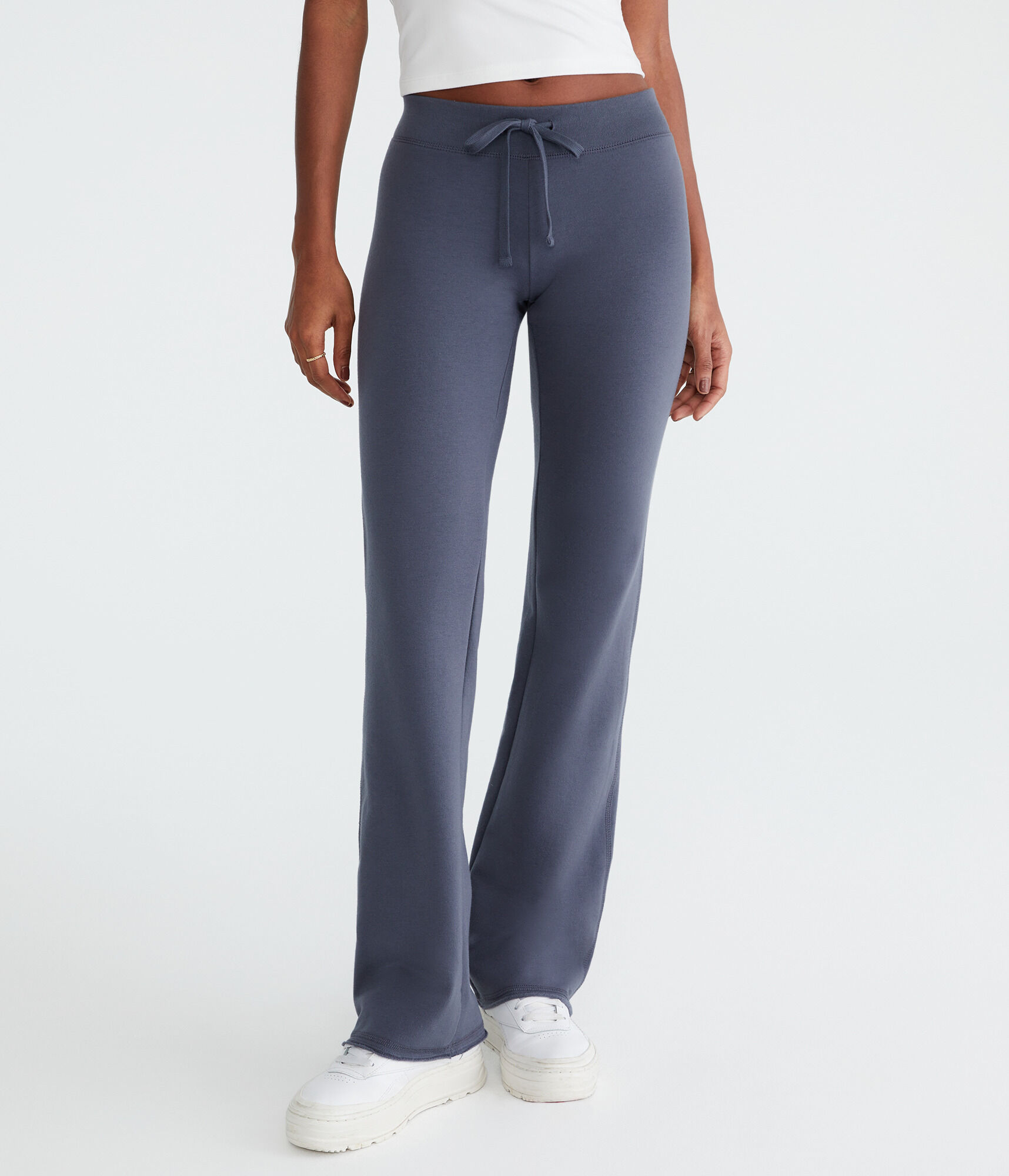 Solid Fit &amp; Flare Sweatpants