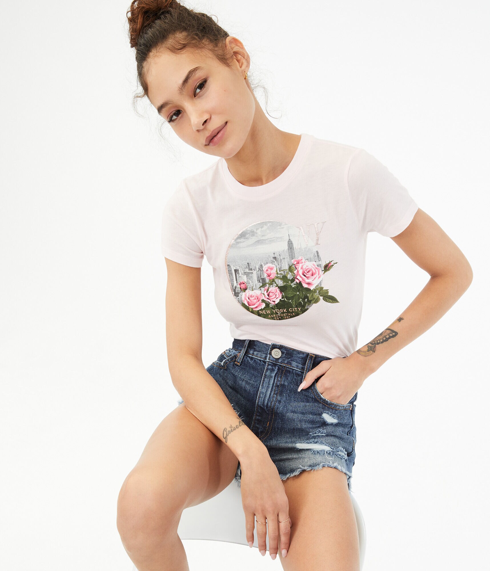 Floral Circle New York City Graphic Tee