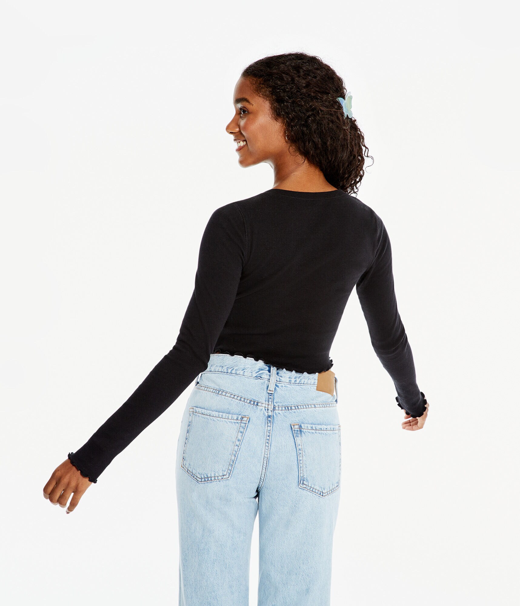 Long Sleeve Pop Punk Cropped Baby Tee