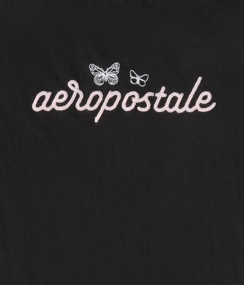 Aeropostale Script Butterflies Graphic Tee Aeropostale Script Butterflies Graphic Tee