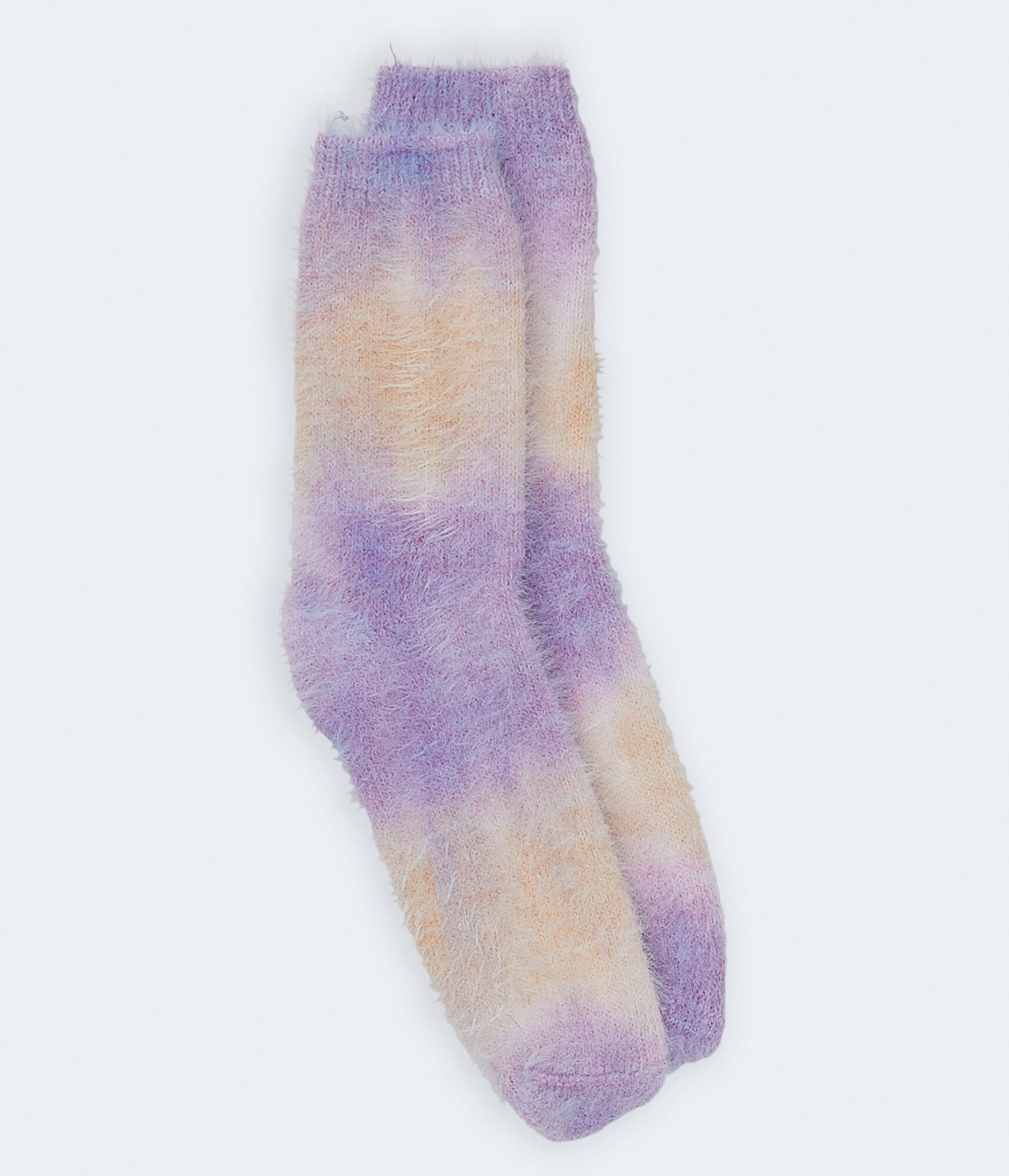 Ombr&eacute; Eyelash Yarn Crew Socks