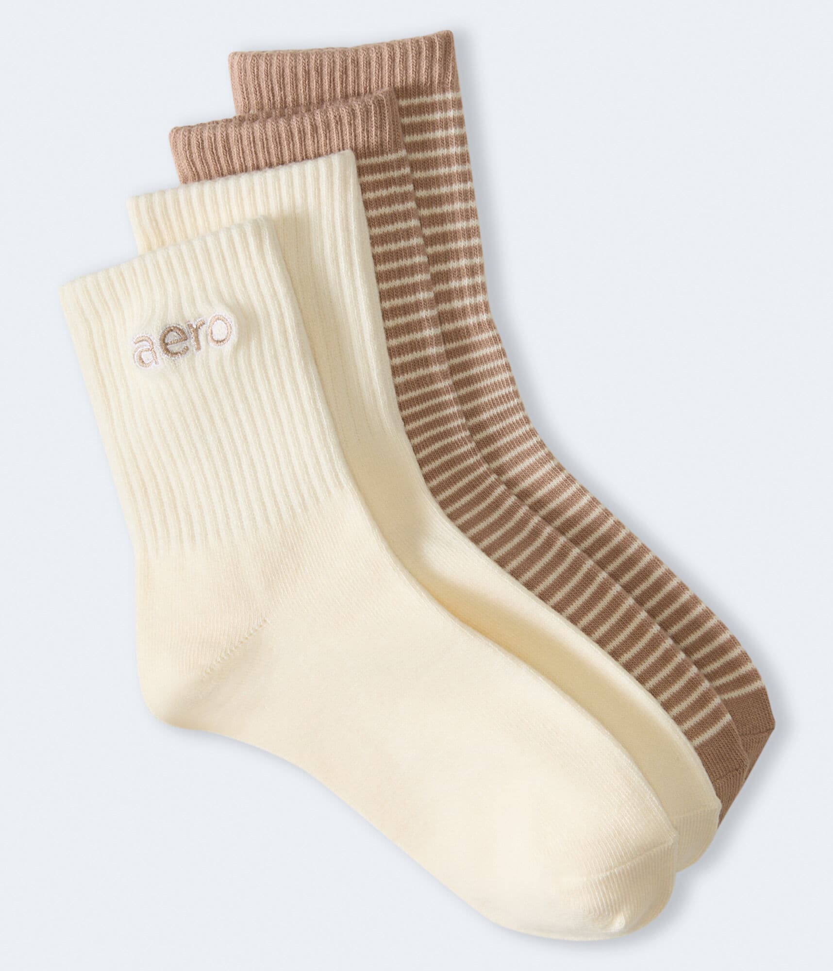 Stripe &amp; Logo Crew Sock 2-Pack
