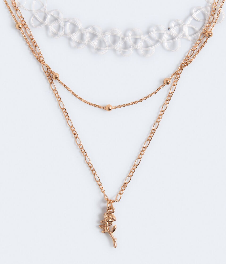 Rose Necklace 3-Pack