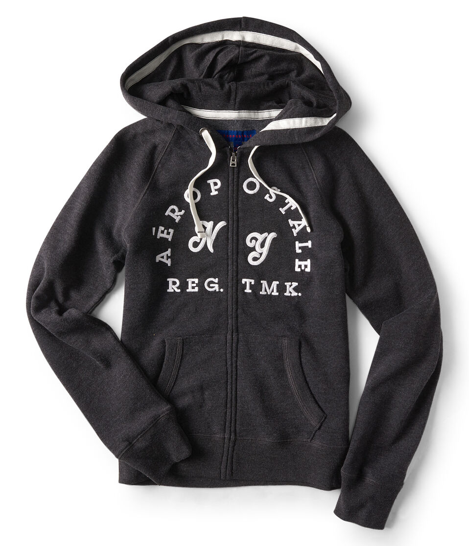 Final Sale -Aeropostale NY Full-Zip Hoodie