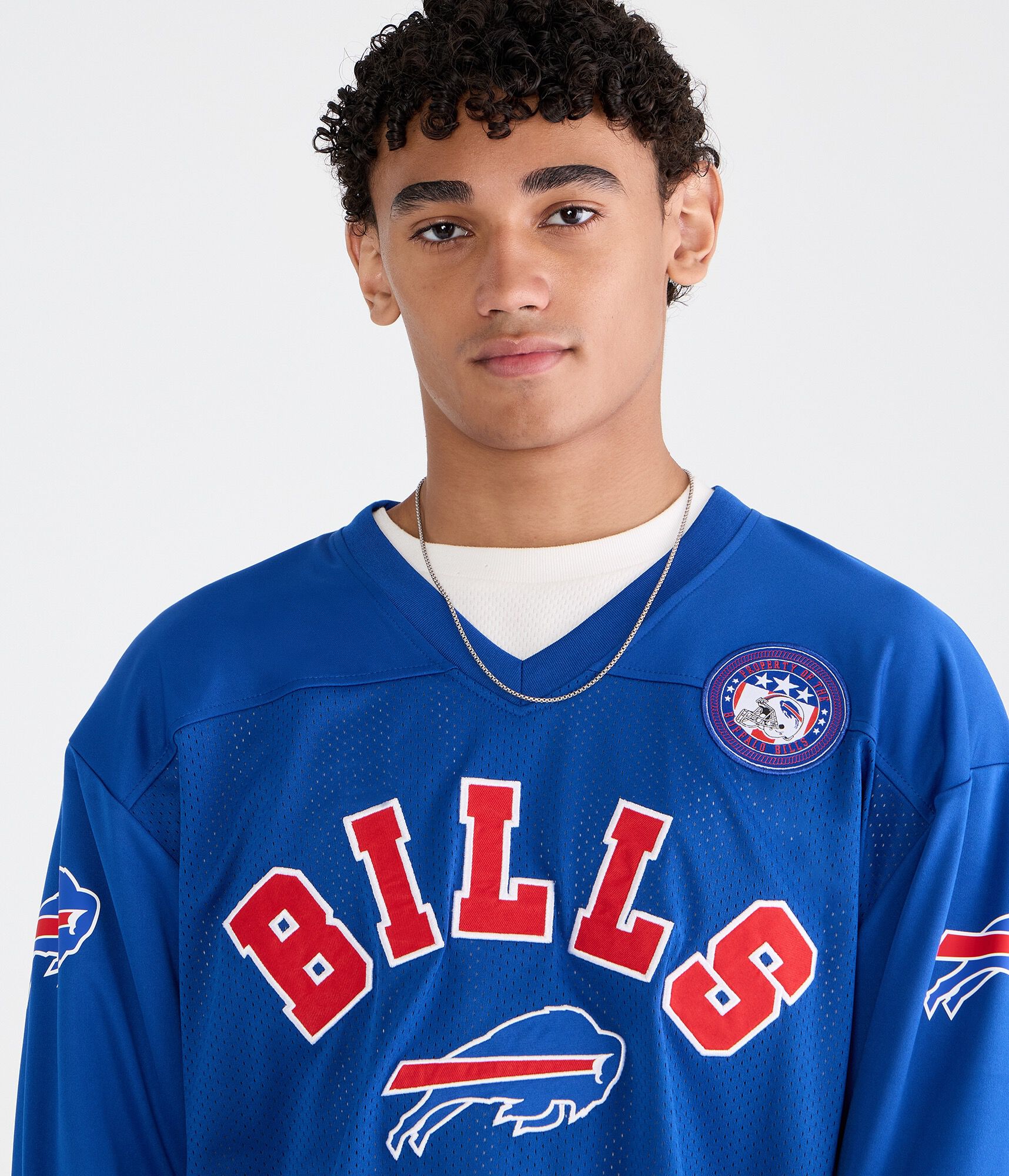 Long Sleeve Buffalo Bills Mesh Top