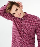 Long Sleeve Gingham Woven Shirt