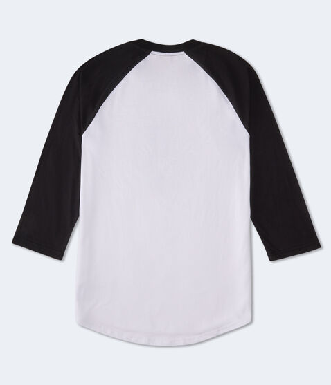 3/4 Sleeve Las Vegas Raiders Relaxed Raglan Tee 3/4 Sleeve Las Vegas Raiders Relaxed Raglan Tee