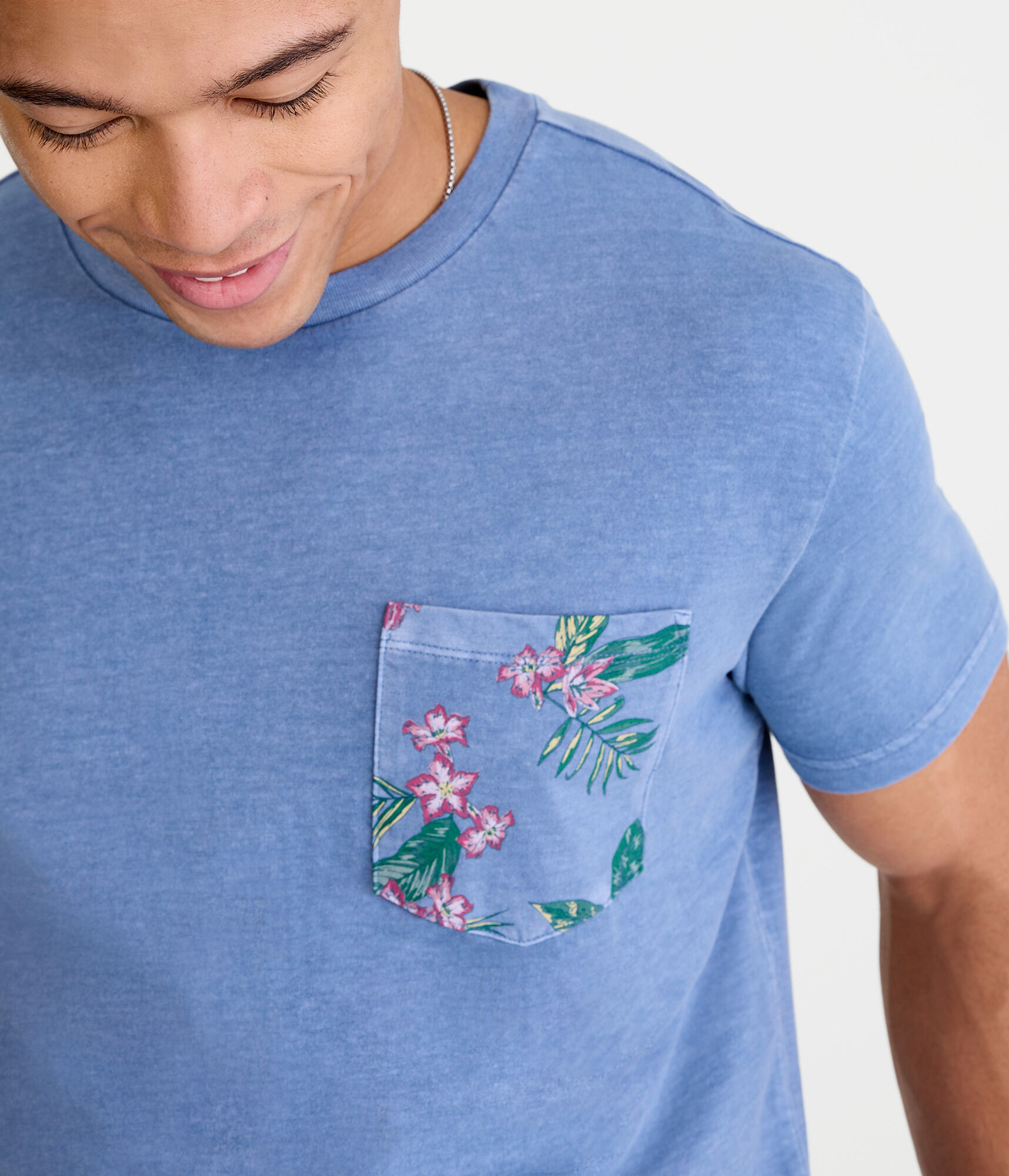 Floral Pocket Crew Tee