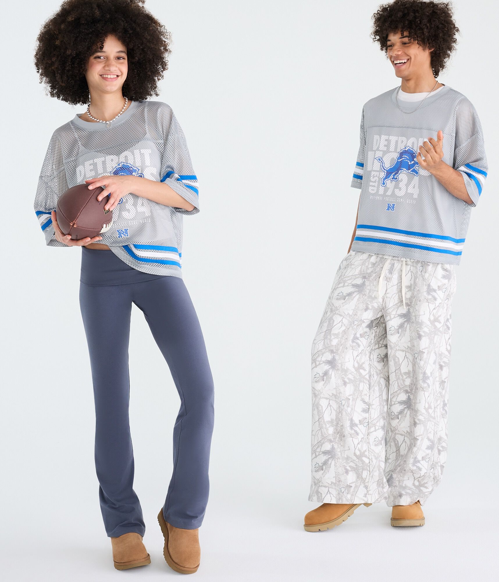 Detroit Lions Boxy Mesh Top