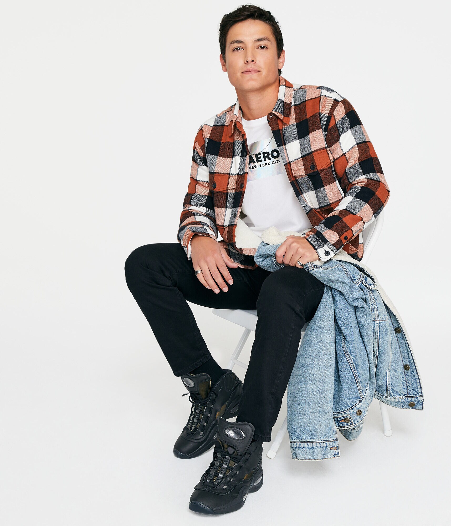 Sherpa Plaid Flannel Shacket