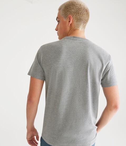 Aeropostale Worldwide Globe Appliqué Graphic Tee